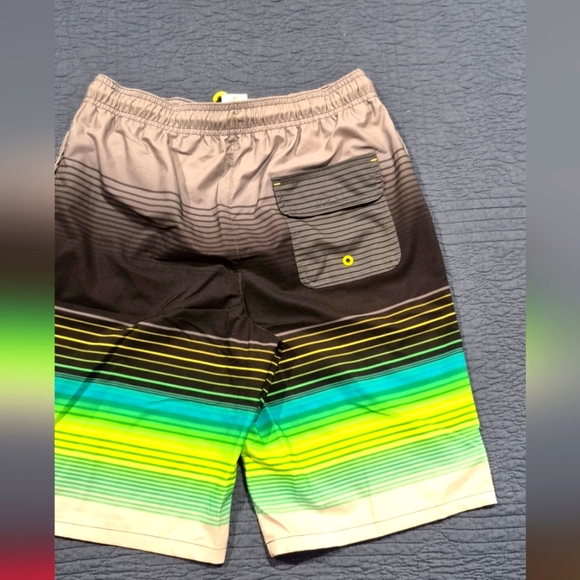 Wonder Nation Multicolor Striped Swim Shorts - Picture 2 of 6